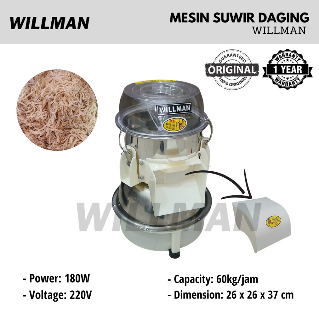 WILLMAN Mesin Suwir Daging