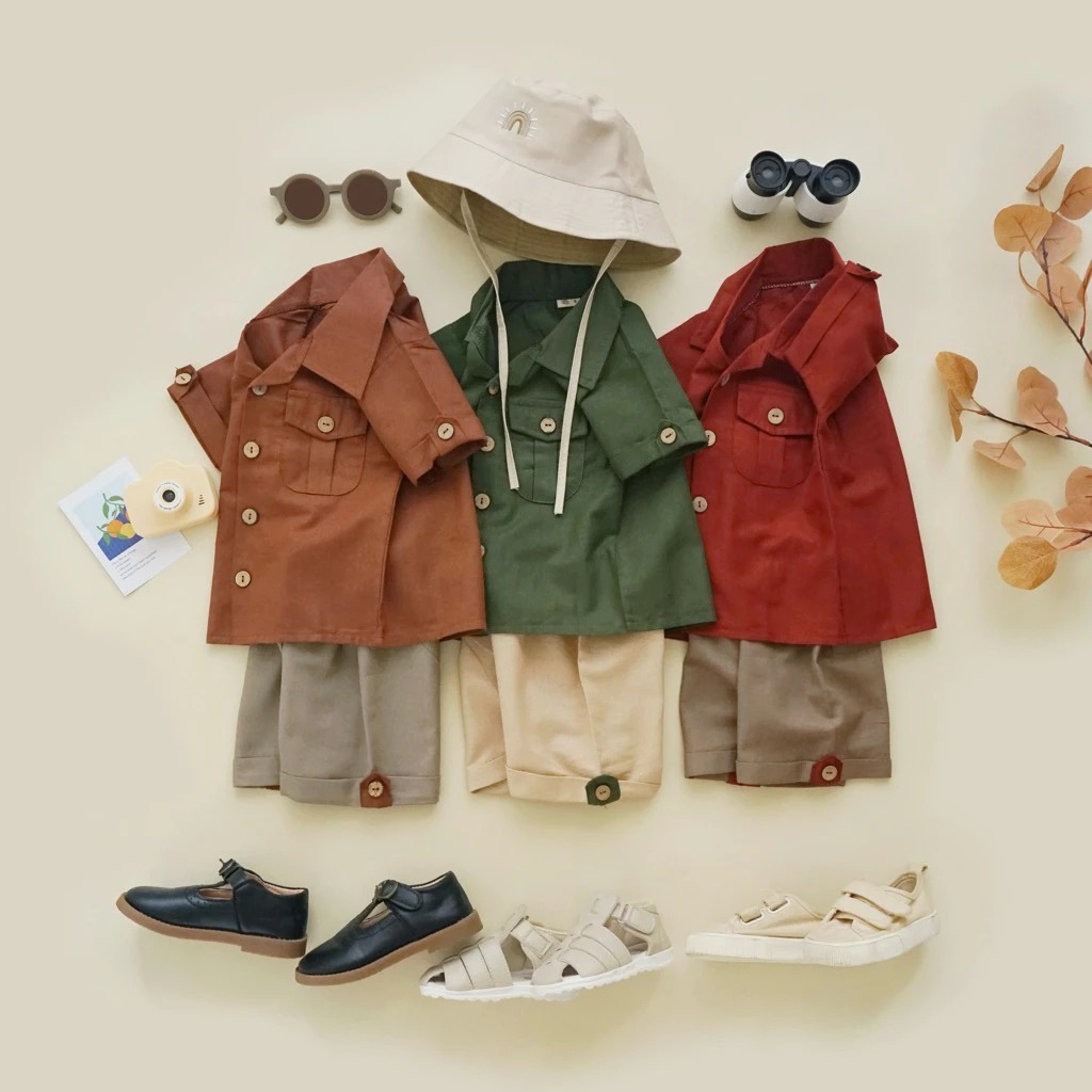 Qintha Kids DIANDRA SET BOY Kemeja Setelan Anak Lucu - READY MANADO