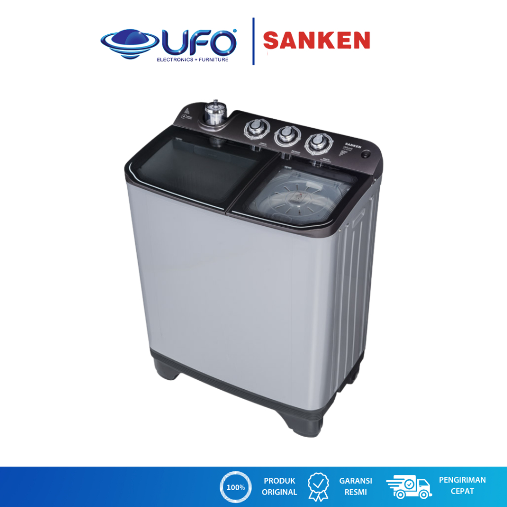 Sanken Mesin Cuci 1 Tabung Top Loading Kapasitas 10 Kg TW1155FBK