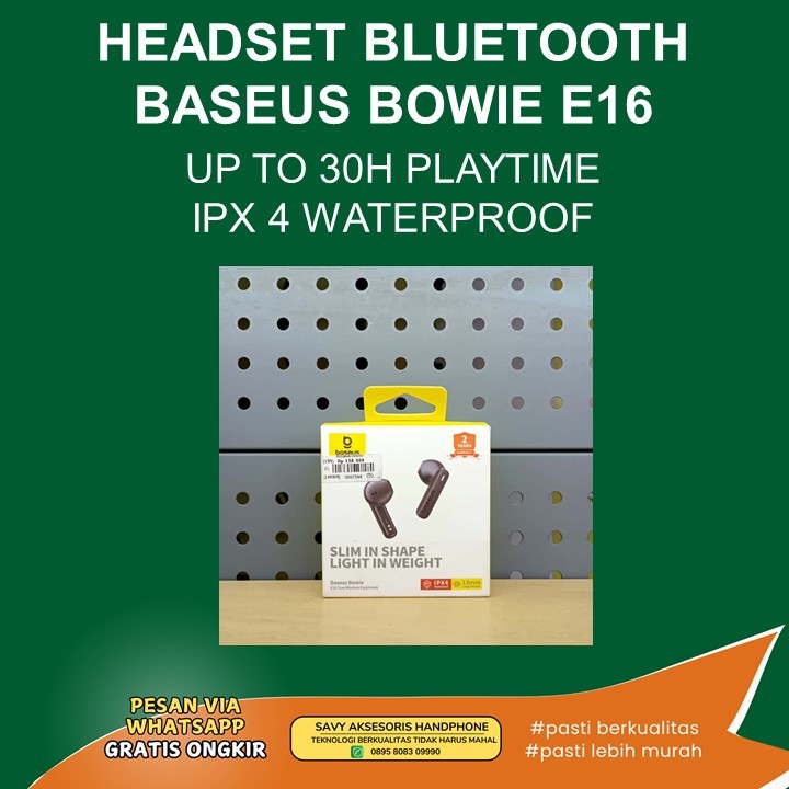 HEADSET BLUETOOTH BASEUS BOWIE E16