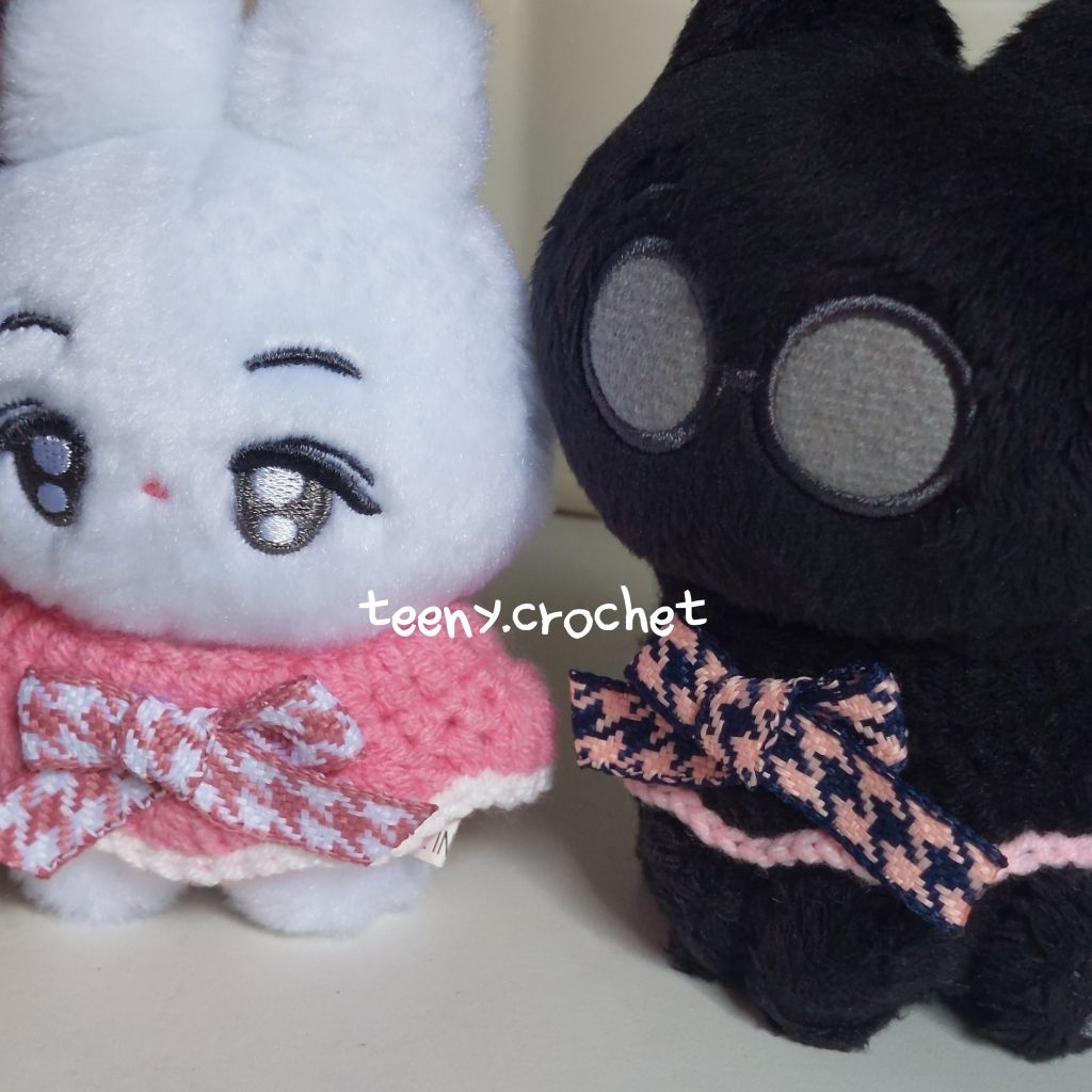 bow cape / collar | 10cm doll crochet accessories