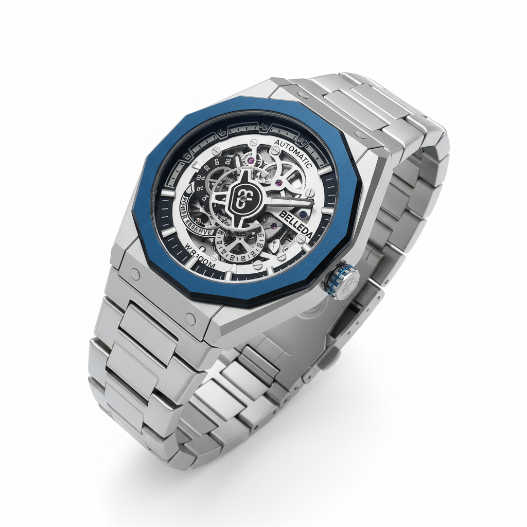 Jam Tangan Pria Belleda 9568 Automatic Sakelton Anti Air 100 Meter Limited Edition Luxury Watches