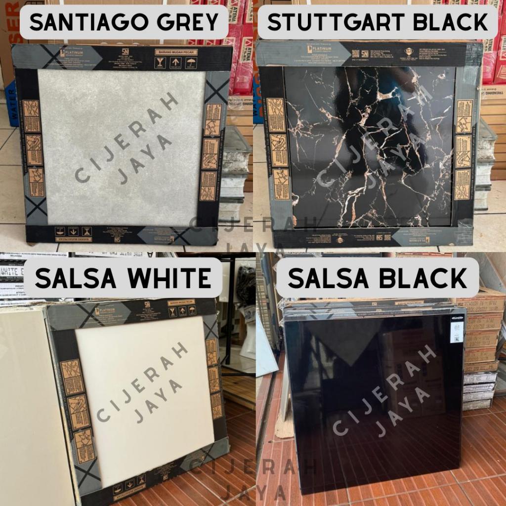 KERAMIK LANTAI DINDING PLATINUM 60X60 SALSA BLACK HITAM BLACK POLOS GLOSSY CUTTING