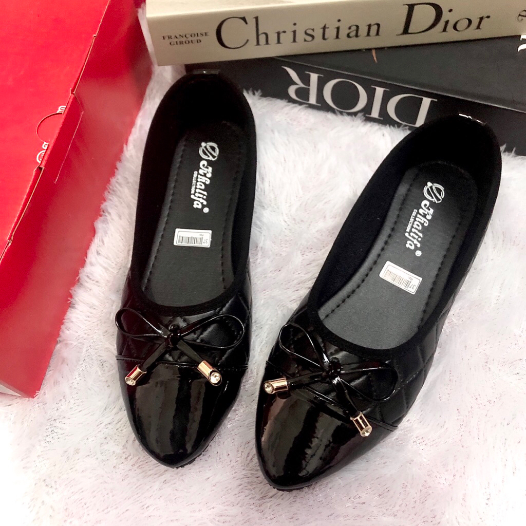 khalifa shoes no 1 flat shoes ballerina wanita elegan premium ori by khalifa shoes trend kekinian
