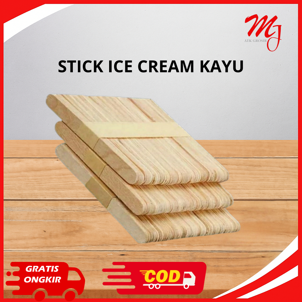 (500 PCS) Stick ice cream / stik es krim Kayu Pinus Ringan dan Halus Cocok untuk Kerajinan Tangan