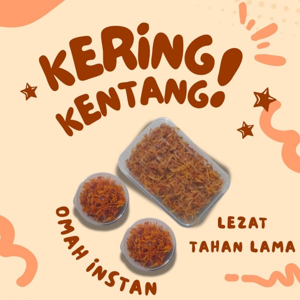 kering kentang makanan instan tahan lama untuk lauk atau cemilan