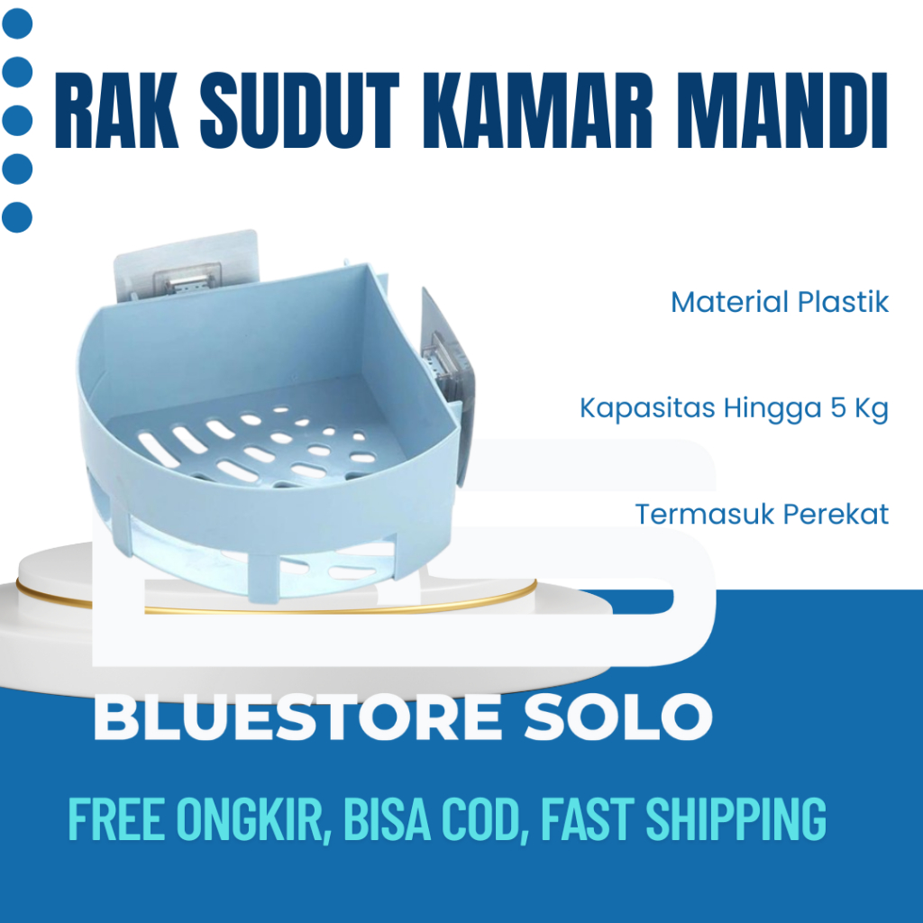 RAK KAMAR MANDI RAK SUDUT KAMAR MANDI RAK SABUN MANDI 1KG 3PCS