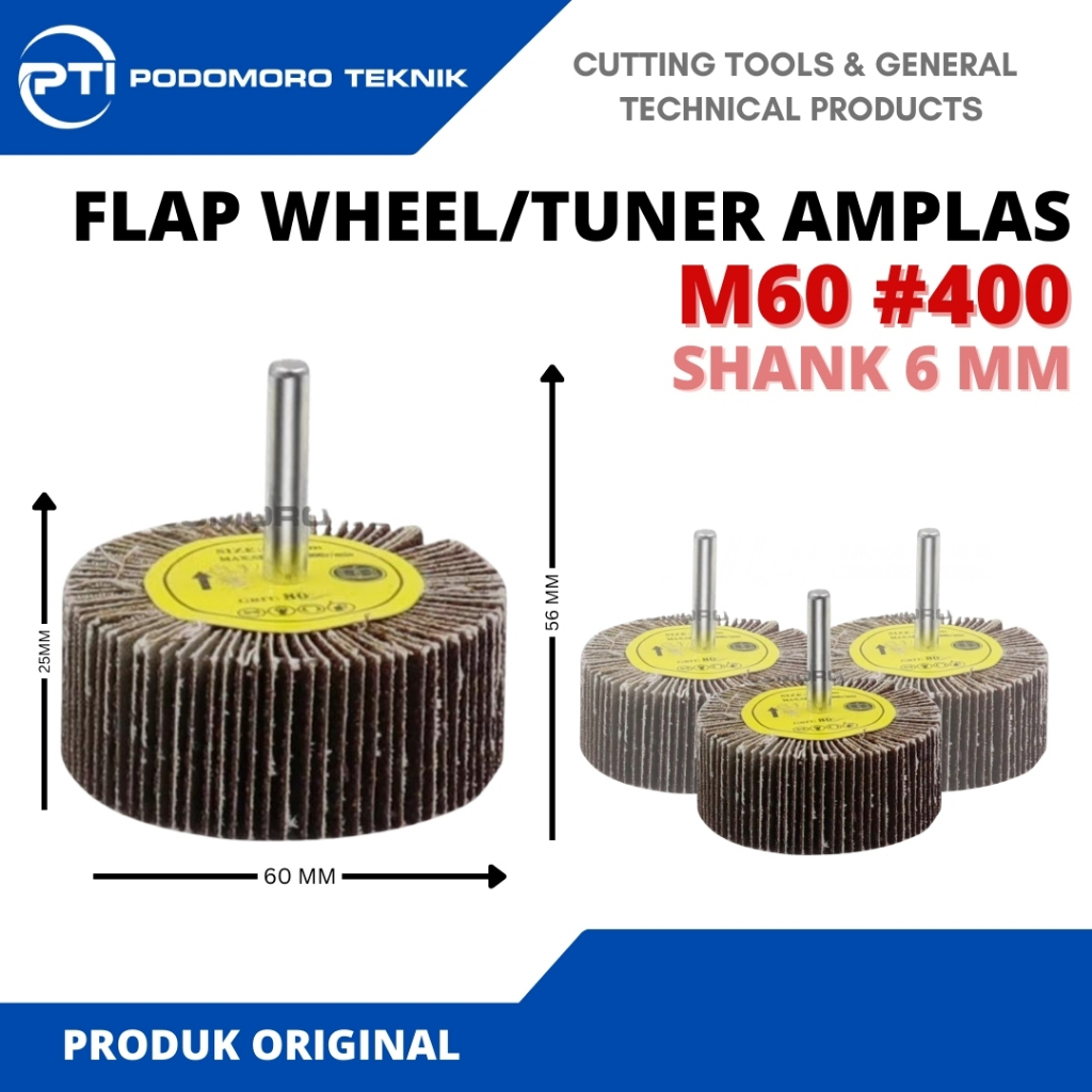 Tuner Amplas #400 M60 Amplas Buffing / Rotary Fan Grinder / Mata Kipas Gerinda Amplas Susun 60mm Sha