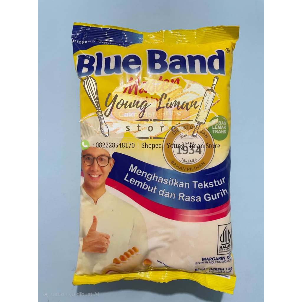 

Blue Band Cake Margarine 1Kg Pillow Pack