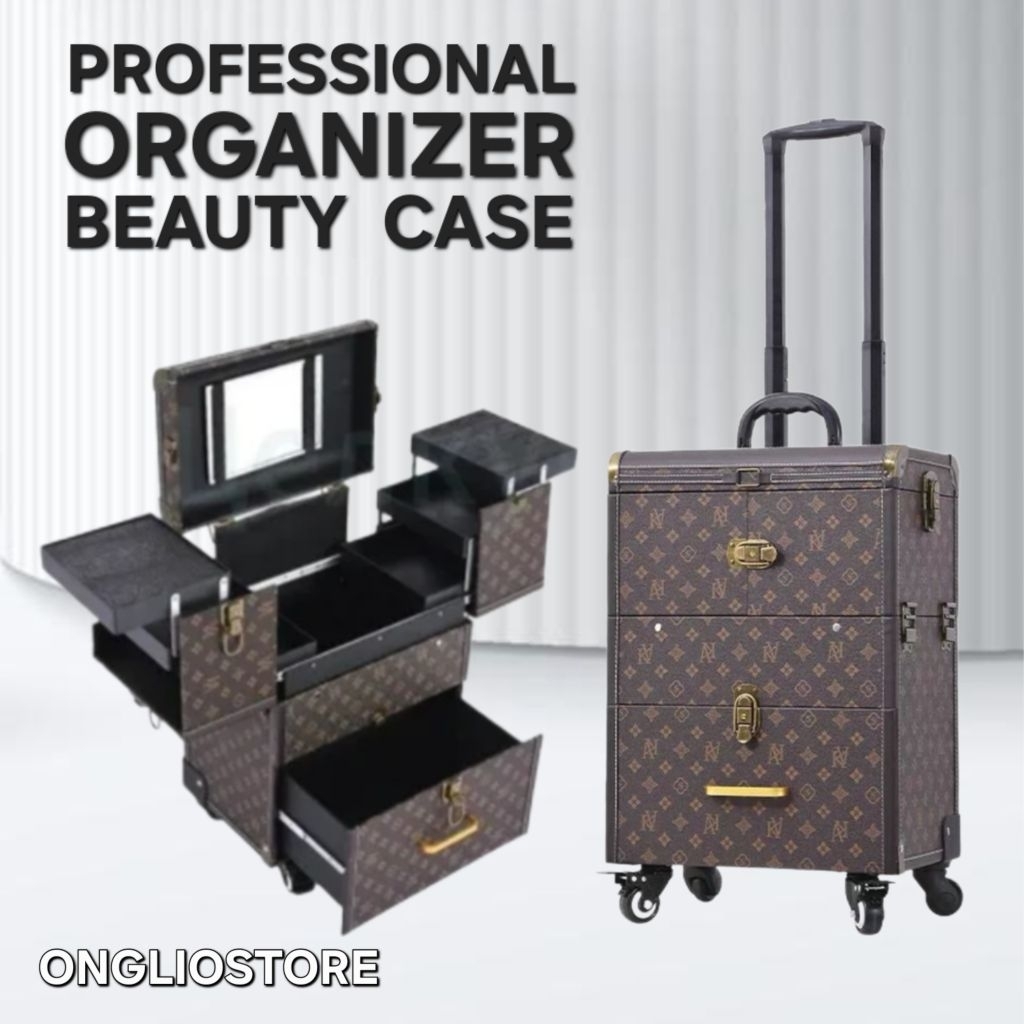 TAS KOPER Make Up Trolly BEAUTY CASE /Koper MUA Kosmetik Kutek Nail art Salon 02KV PARIS