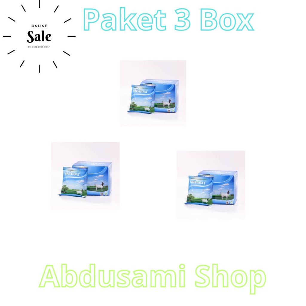 

PAKET 3 BOX Susu Kambing Skygoat Asli Original Kemasan Isi 30 Sachet