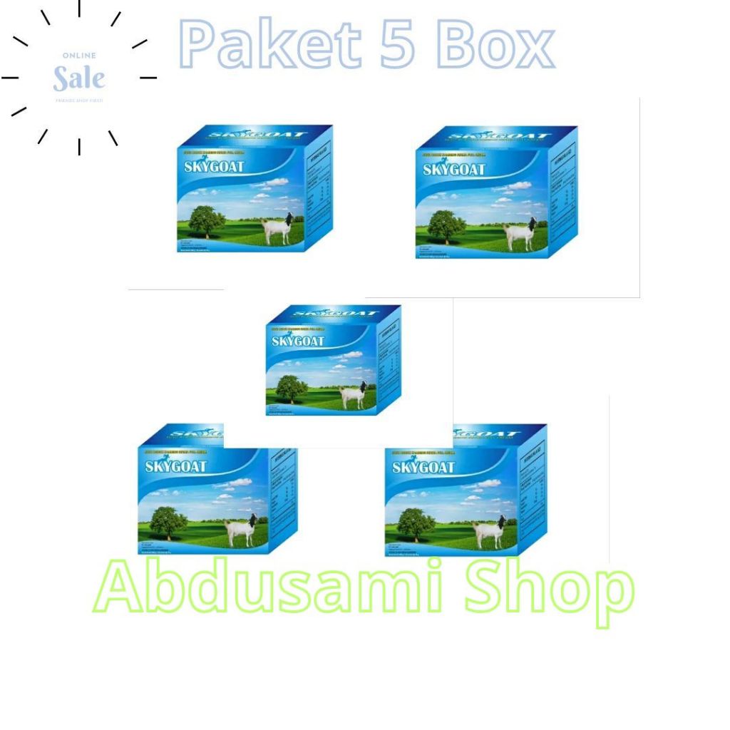 

PAKET 5 BOX Susu Kambing Etawa Asli Original Kemasan Isi 50 Sachet