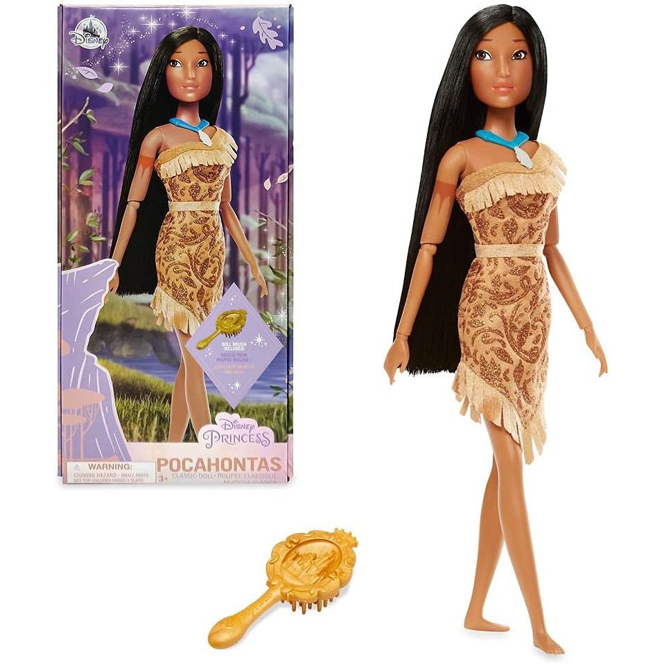 Disney Store Official Disney Princess Classic Doll (Pocahontas), 11 Inches, Includes Brush with Mold