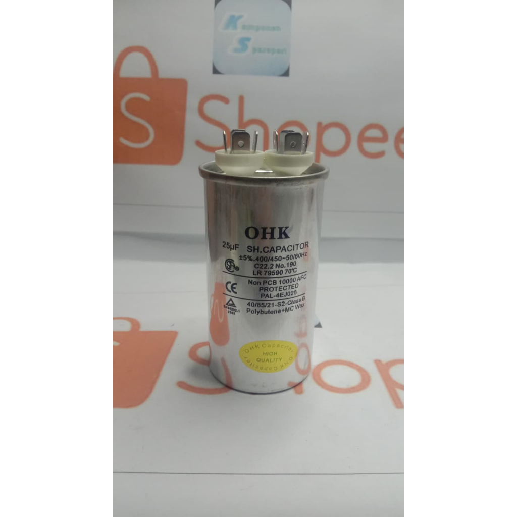 KAPASITOR/CAPACITOR 25 UF MEREK OHK