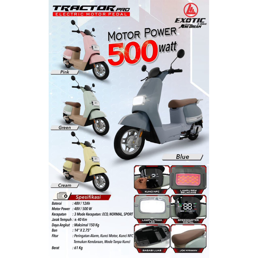 Sepeda Listrik Exotic Tractor Pro
