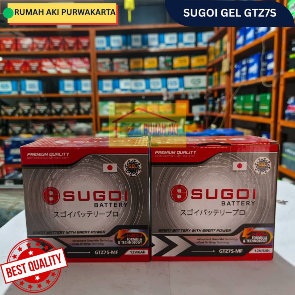 Aki Motor SUGOI GEL GTZ-7S Vario 125/150 Beat Scoopy ISS NMAX - SUGOIGELMF-GTZ-7S