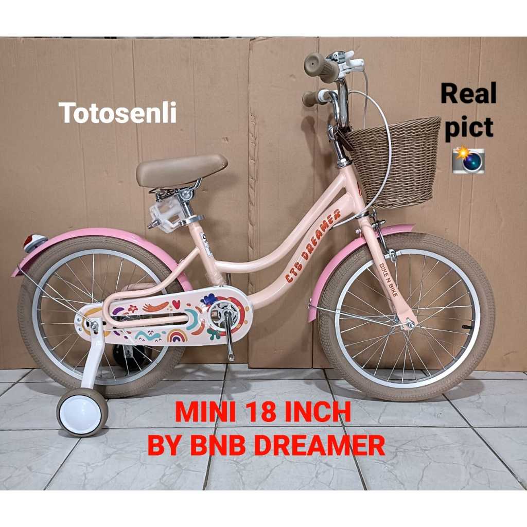SEPEDA ANAK PEREMPUAN ADA KERANJANG MINI 18 INCH  BY BNB DREAMER