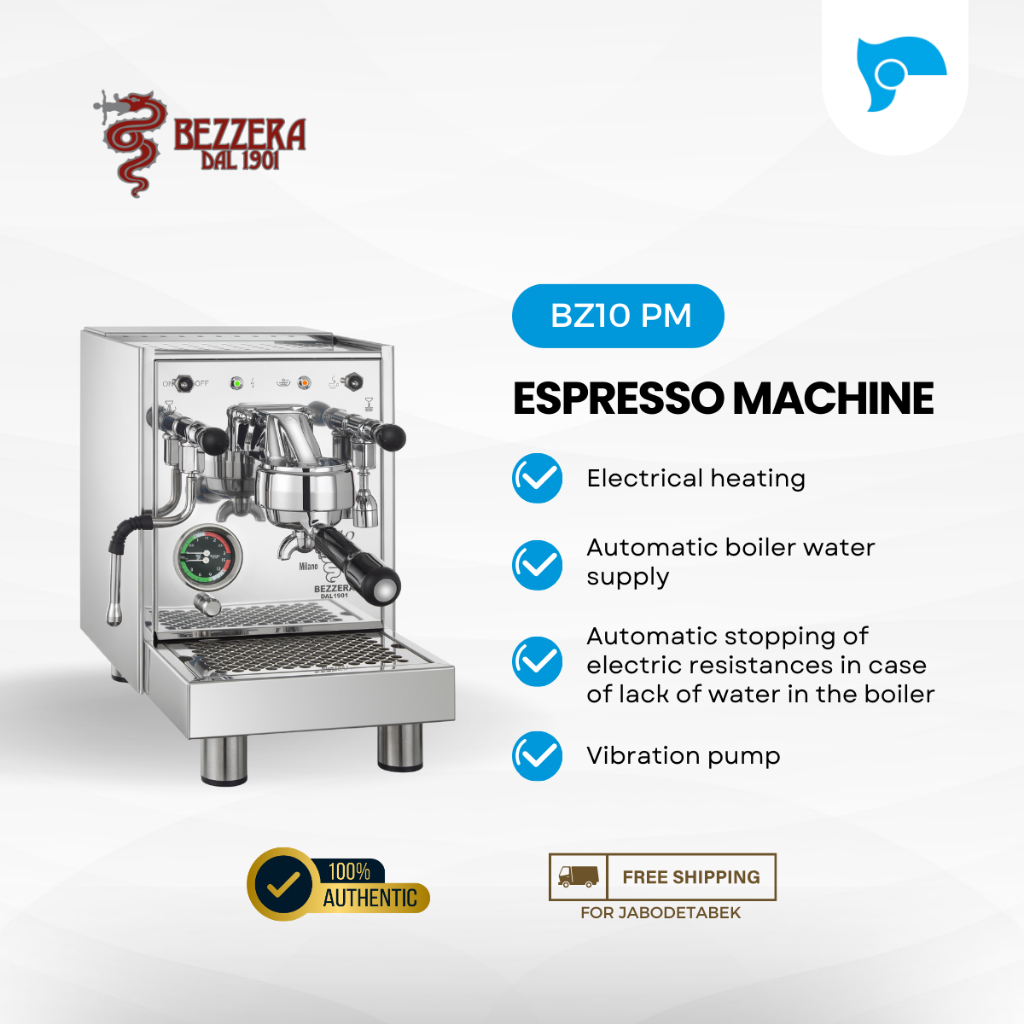 Bezzera BZ10 PM Espresso Machine 1 Group Garansi Resmi 1 Tahun