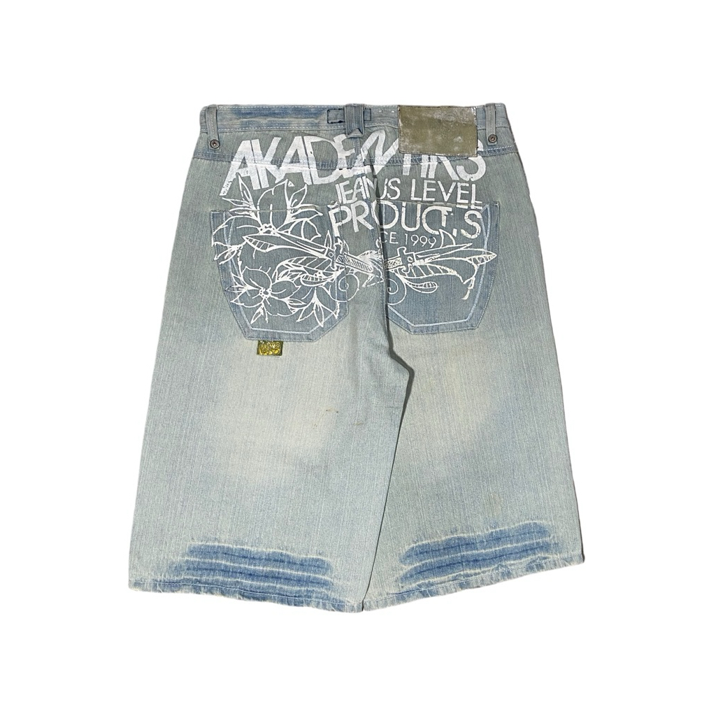 "AKADEMIKS" Y2K JORTS