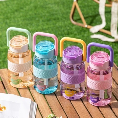 UnikOfficial - Botol Minum Plastik Premium Botol Minum Anak Lucu 720 Ml Warna Pastel BPA Free