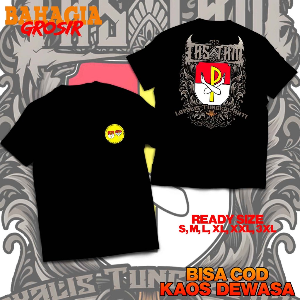 Baju Pasukan Gereja THS THM Loyalitas Tunggal Hati Kaos Oblong Pria Lengan Pendek Bahan Premium