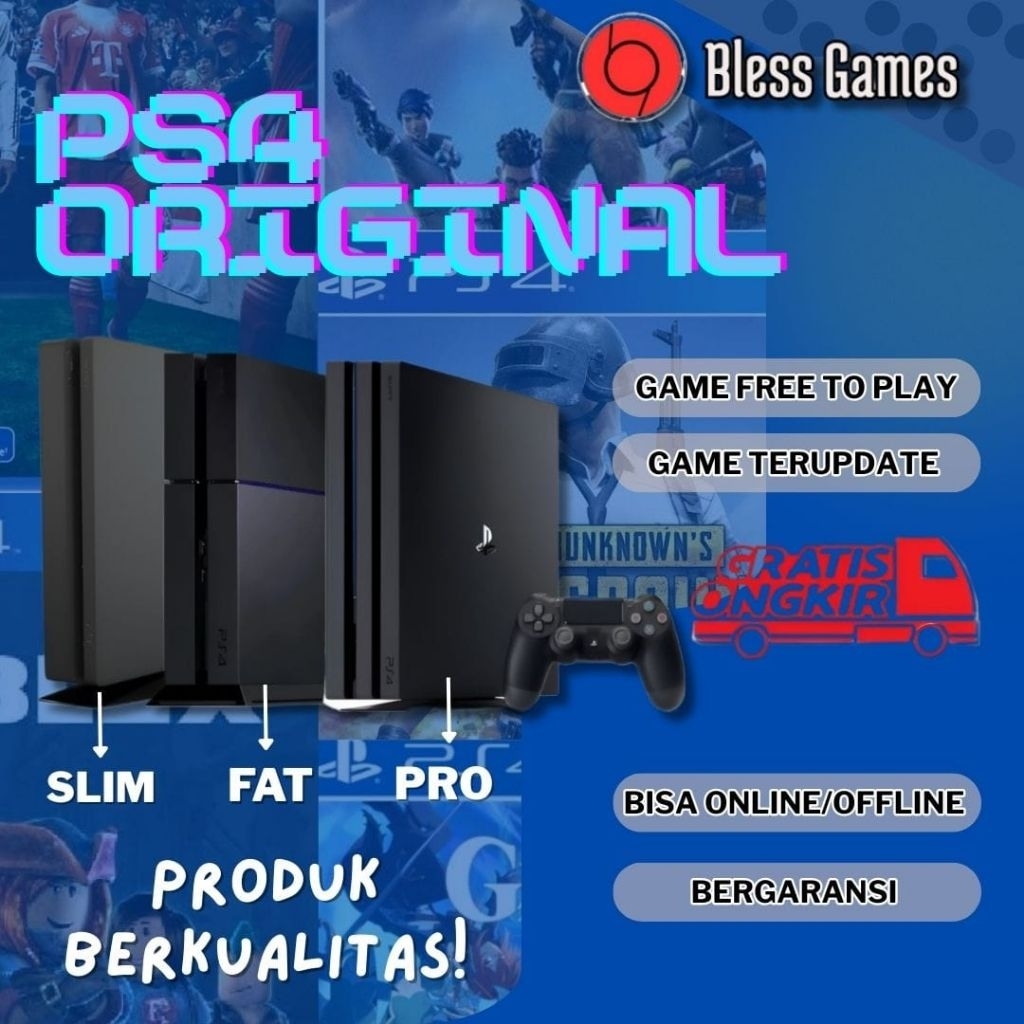 PS4 PS 4 PLAYSTATION 4 FAT SLIM PRO 500GB 1TB ORIGINAL ONLINE OFFLINE