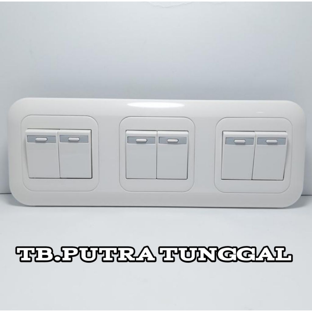 saklar lampu panasonic 3gang 6titik 6mata asli panasonic barang dan berkualitas