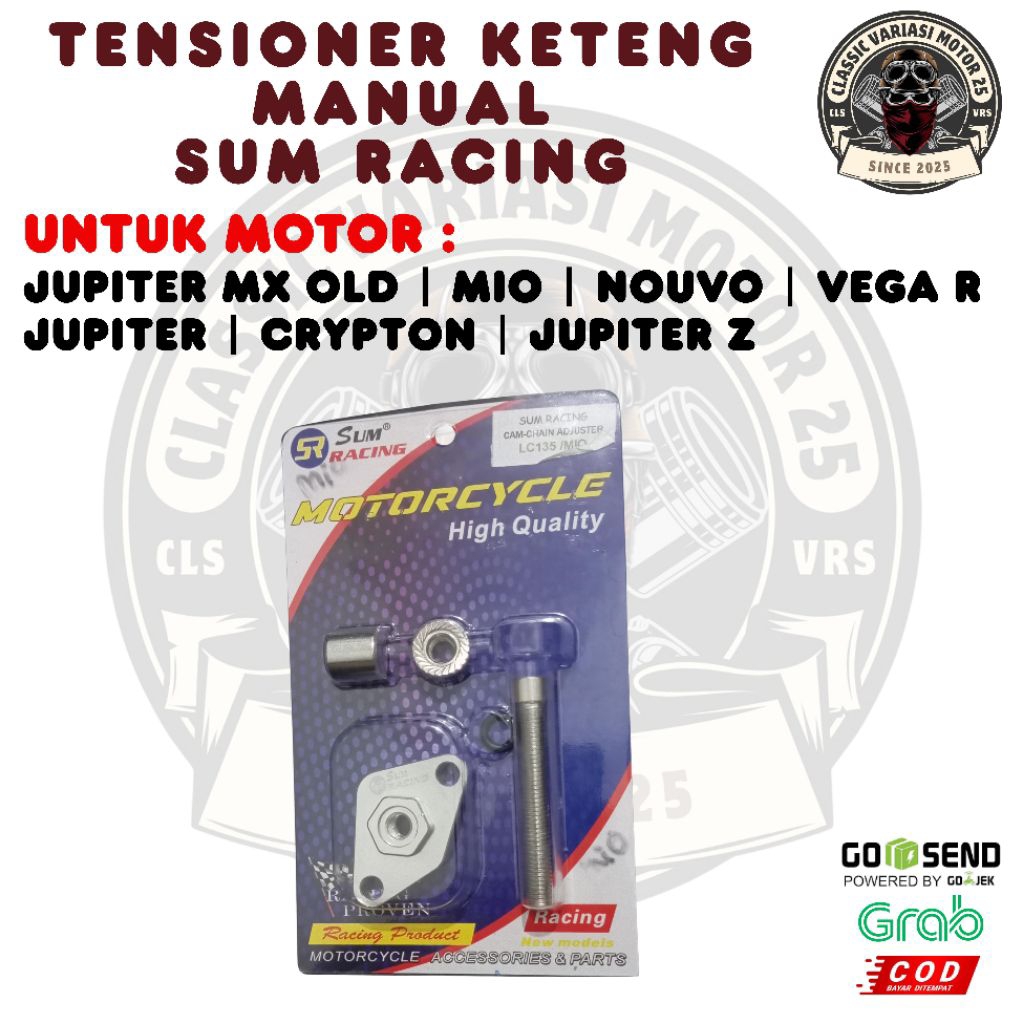 Tensioner Manual Keteng SUM Racing High Quality untuk Mio, Nouvo, Jupiter MX, Vega R, Jupiter Z, Cry
