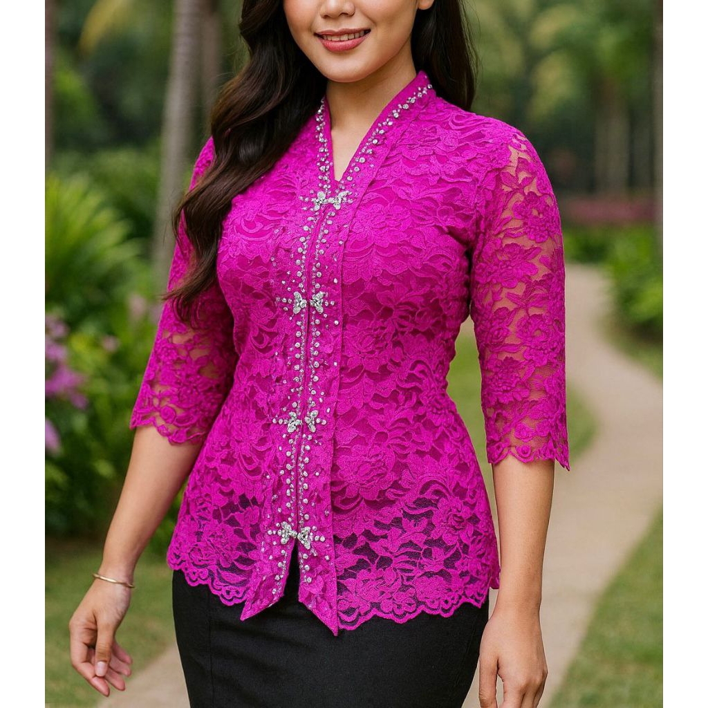 Baju Kebaya Kartini Premium Baju kebaya brokat kebaya Bluss lengan 3/4 Kebaya modern kekenian