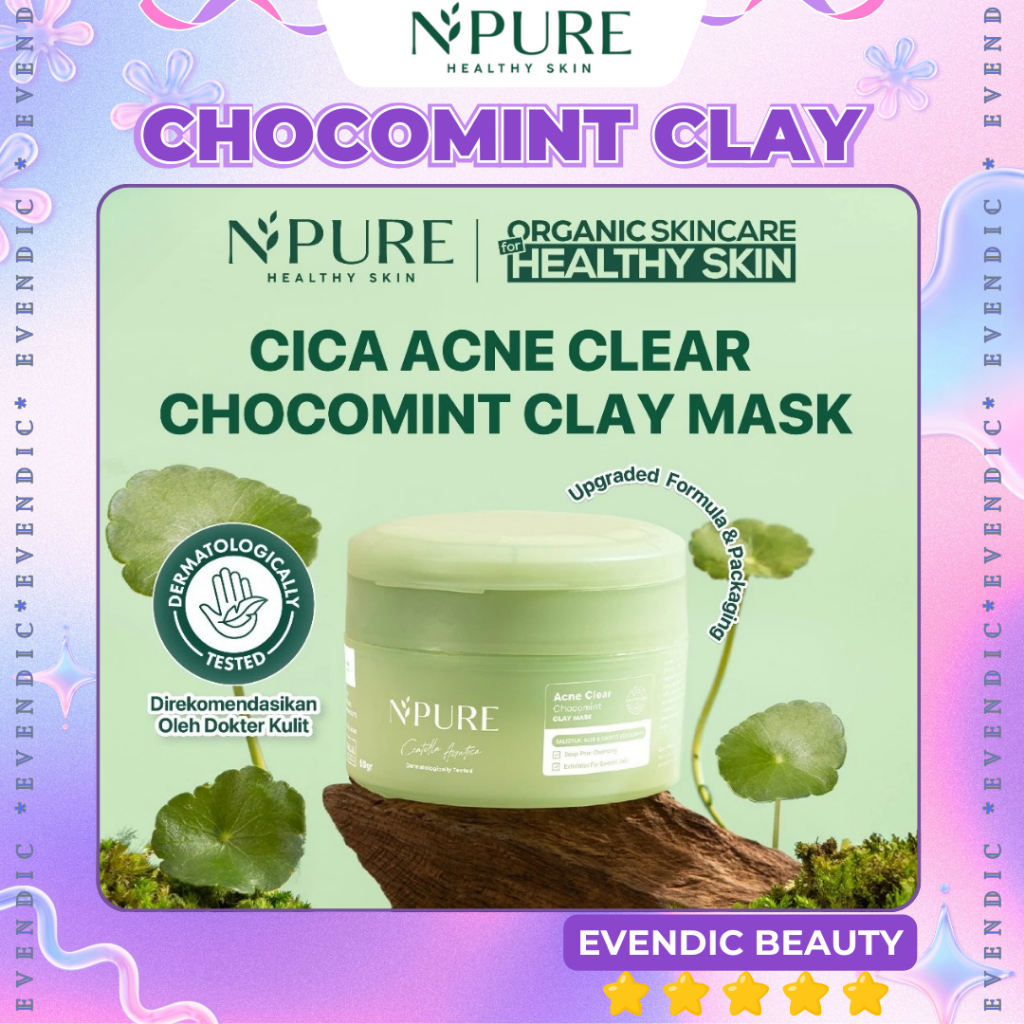 NPURE Clay Mask Centella Asiatica Chocomint / masker NPURE/NPURE