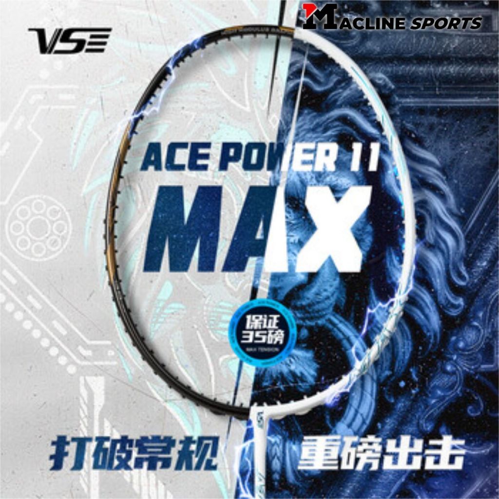 RAKET BADMINTON VS VENSON ACE POWER 11 MAX / ORIGINAL VSE ACE POWER 11 MAX BADMINTON RACKET