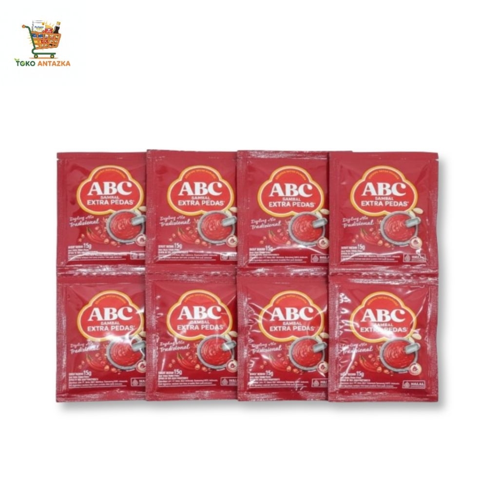 ABC Saus Sambal Extra Pedas Sachet Renceng ( 1Renceng isi 10@15g )