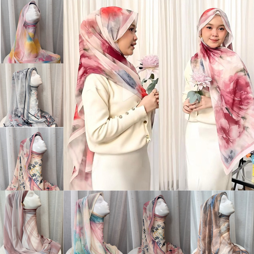 Pashmina Motif Adiva Series Ceruty Babydoll Hijab Printing