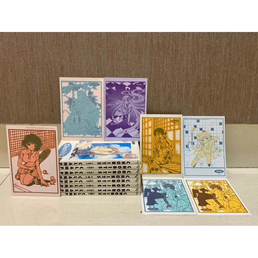 SET D - Komik Manga Chobits Clamp 1-8 + Postcard