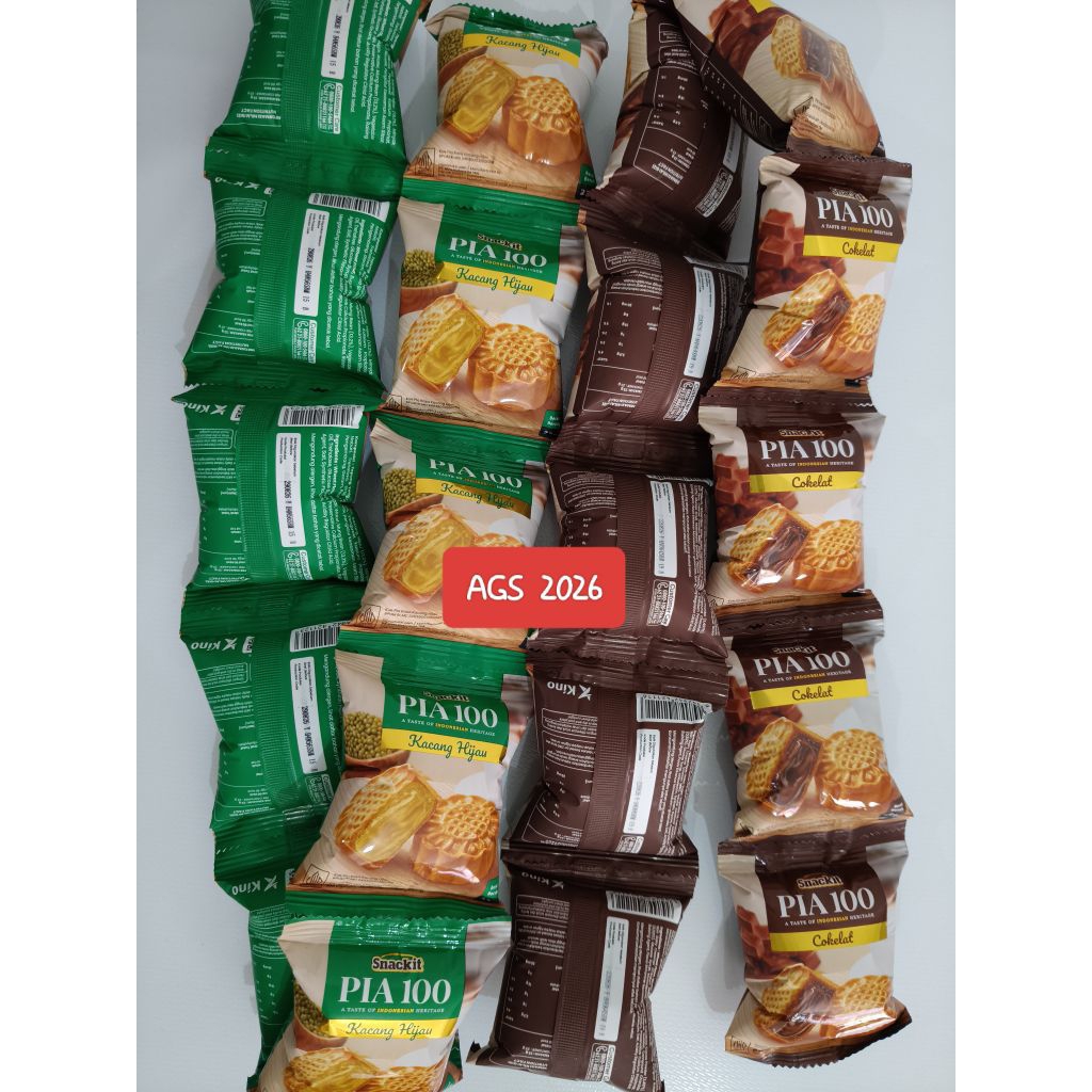

KUE PIA SNACKIT PER RENCENG ISI 10PCS COKLAT/KACANG HIJAU