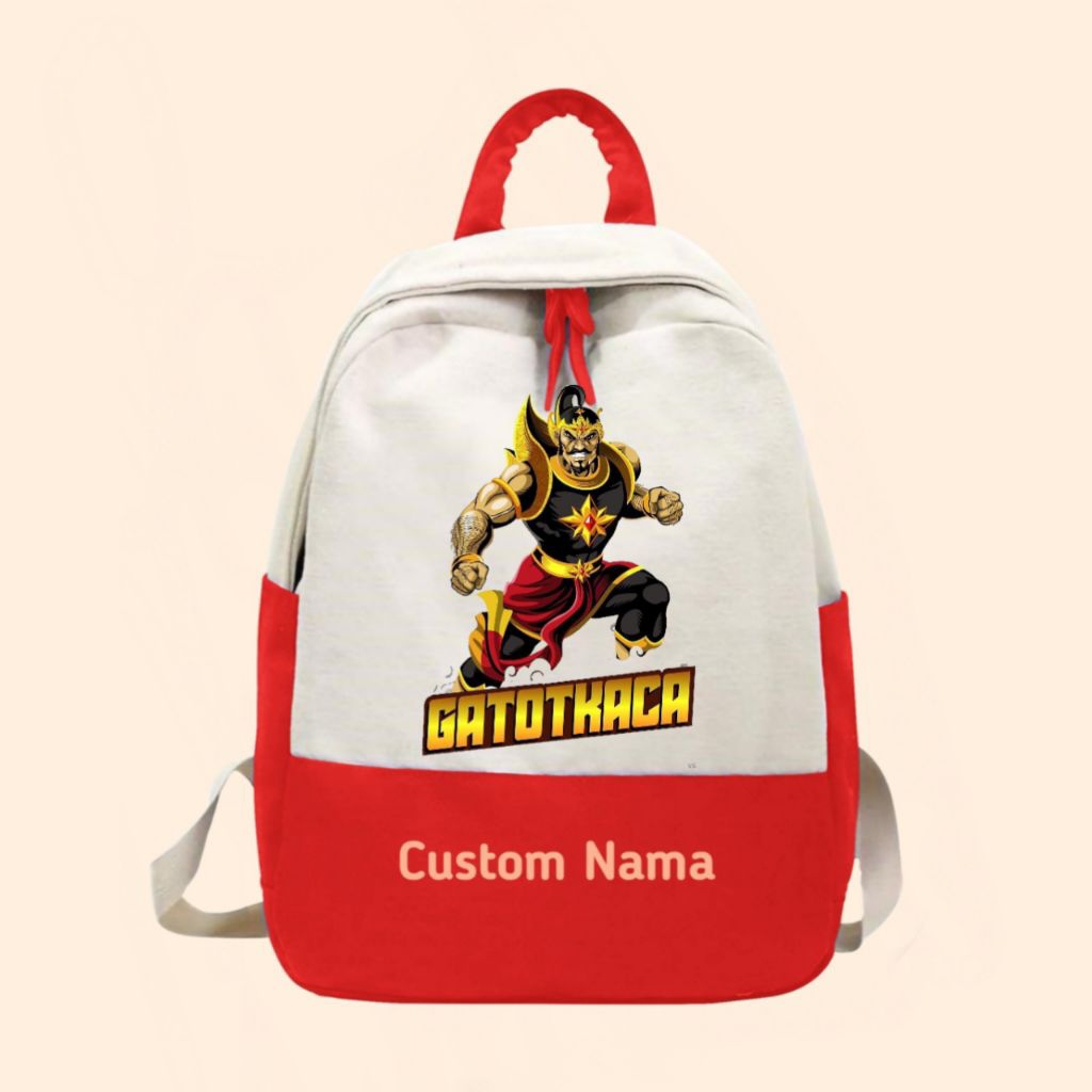 Tas anak ransel gambar Gatot kaca free nama