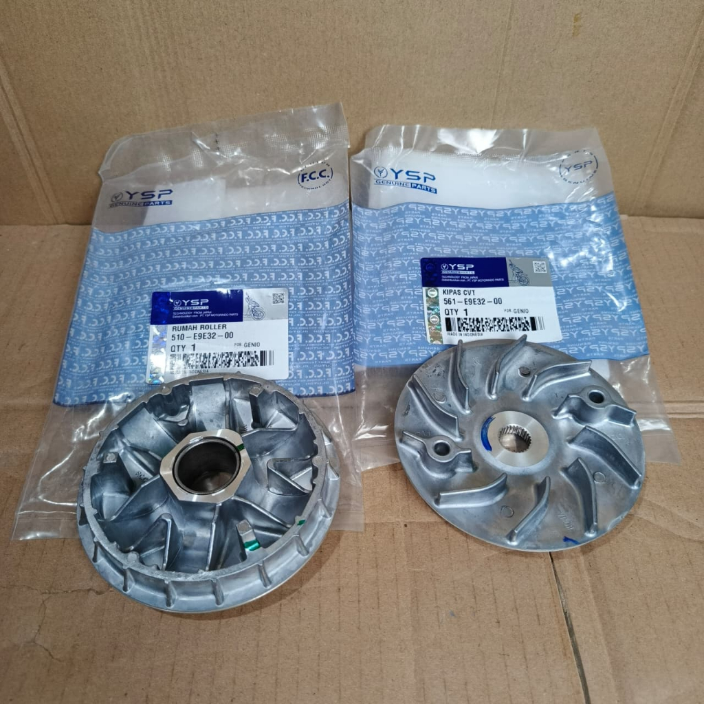 RUMAH ROLLER + KIPAS CVT Original FCC YSP Genuine Parts untuk motor GENIO YSP
