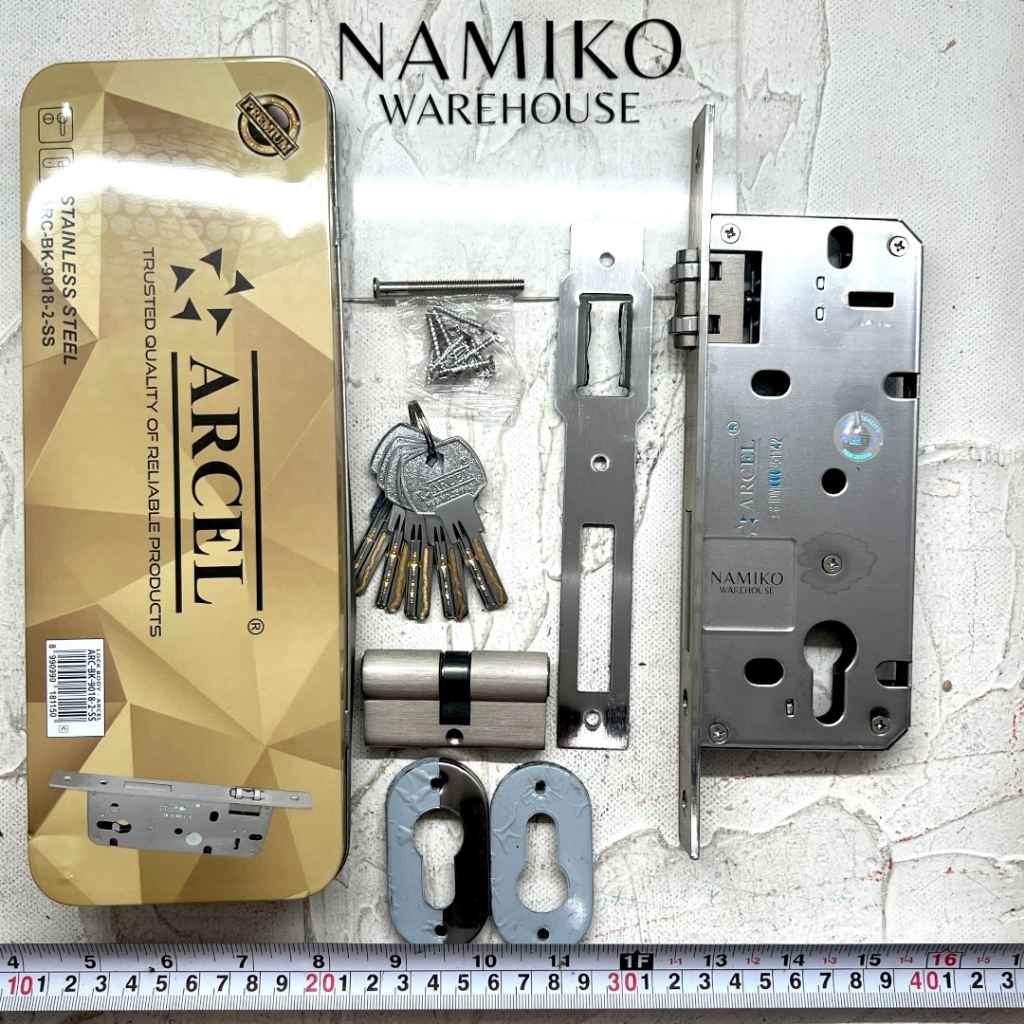 ARCEL Body Kunci Pelor Pintu Kupu Tarung Stainless Steel 9018