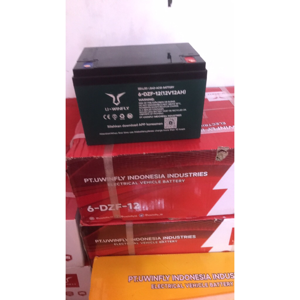 aki sla 12v-12ah sepeda listrik / aki original u winfly
