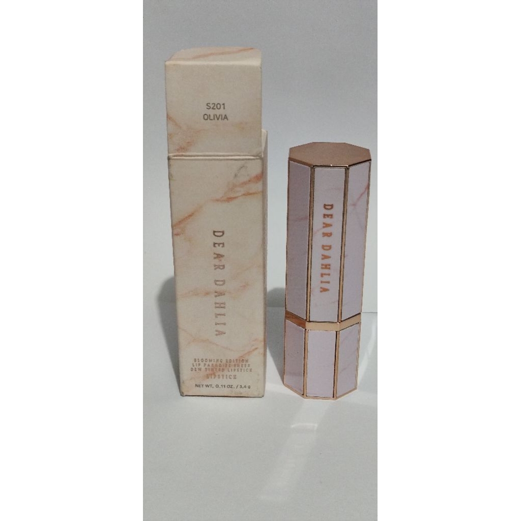 DEAR DAHLIA_BLOOMING EDITION LIP PARADISE SHEER DEW TINTED LIPSTICK_SHADE S201 OLIVIA_3,4gr_DISKON 1