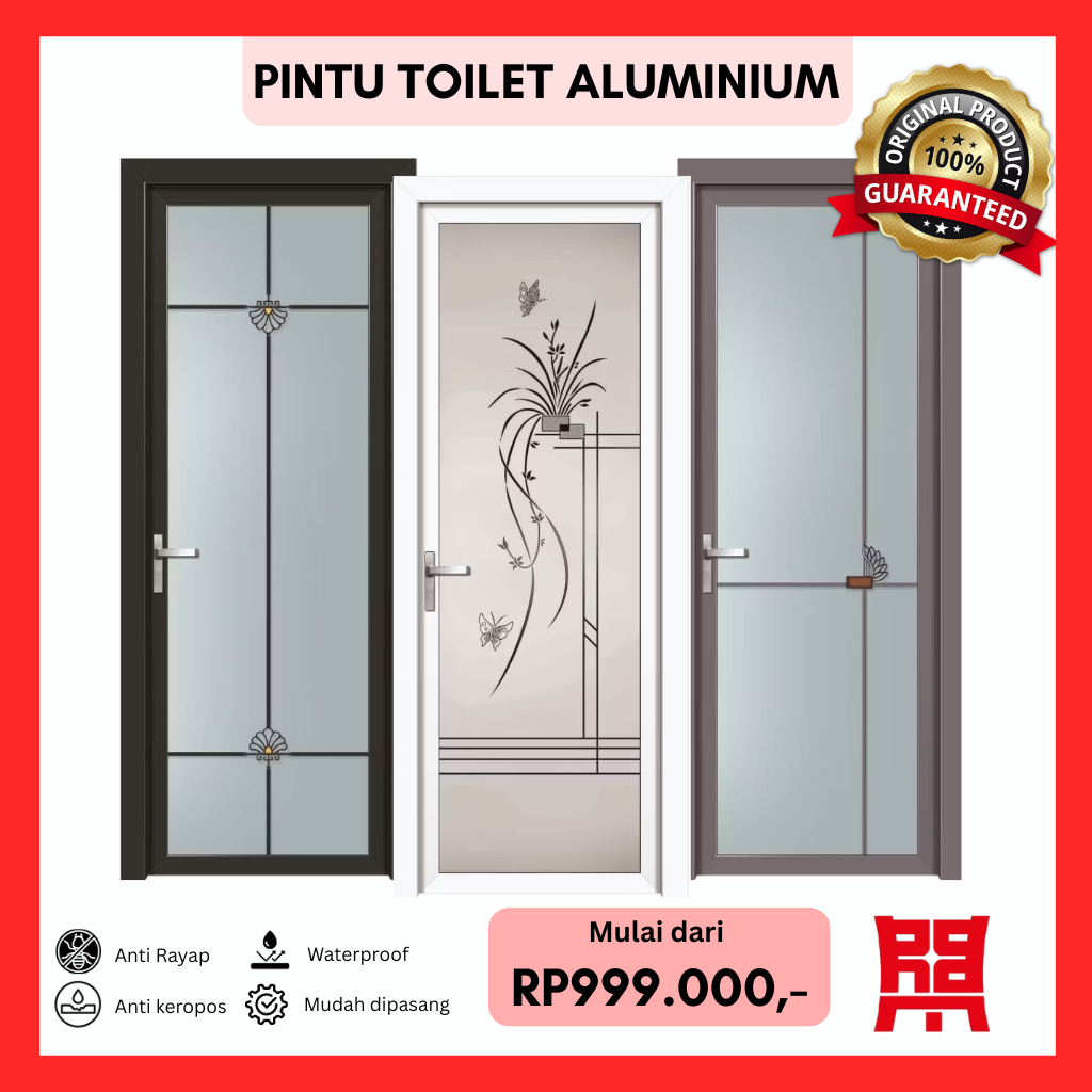 RONGDING Pintu Kamar Mandi Aluminium - Pintu Aluminium Berkualitas Tinggi & Mewah, Pintu Toilet, UK 