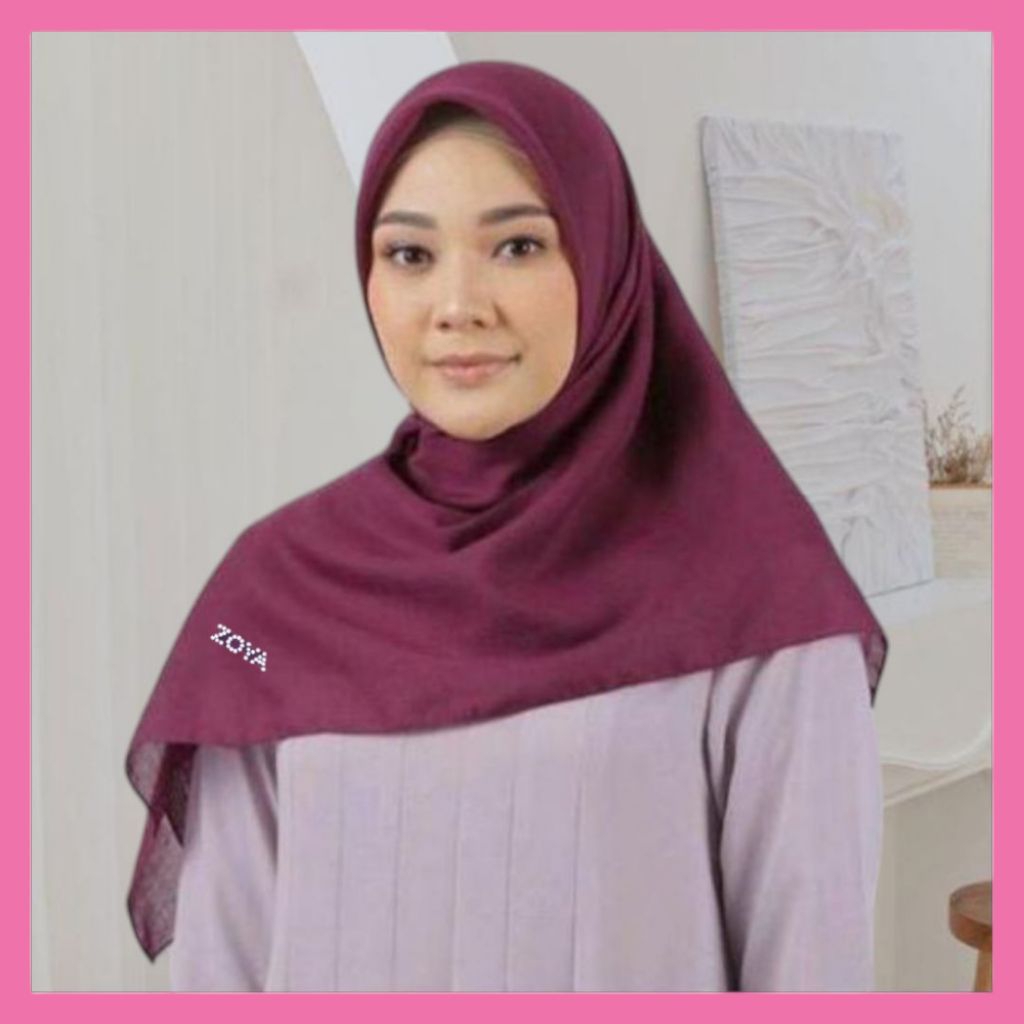 Zoya Scarf Calista Plain/Maruna Plain Collection Kerudung Segi Empat