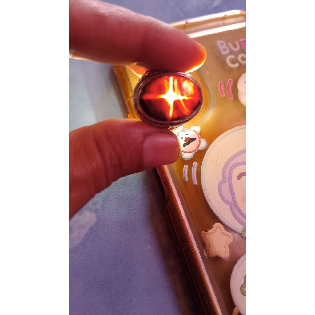 batu yaman tapak jalak natural asli mewah ring 8 .