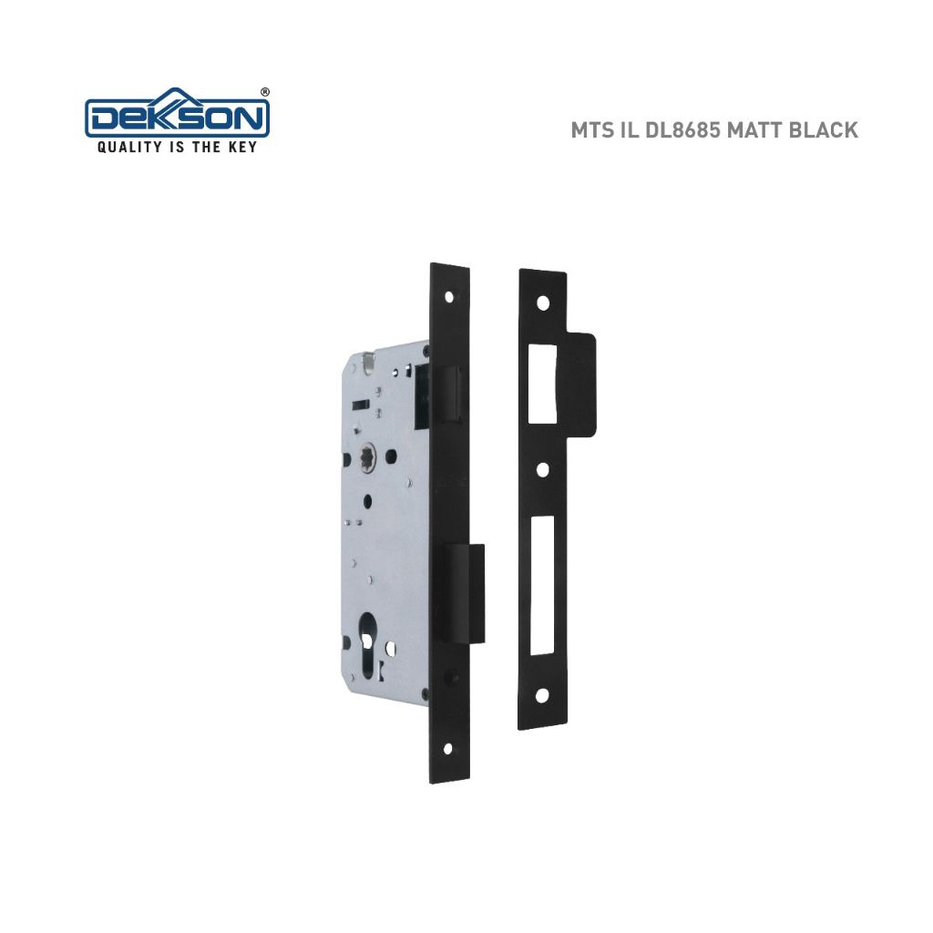 Mortise Lock Lidah Dekson MTS IL DL 8685 + CYLINDER DC DL 60MM Matt Black