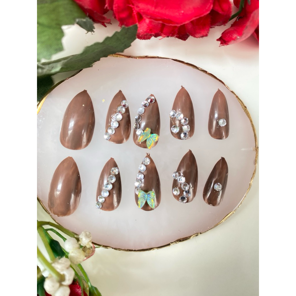 kuku palsu wedding murah nail art wisuda