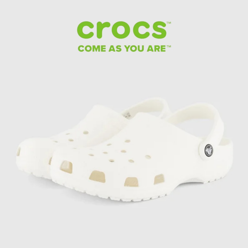 PROMO TERBARU 100% ORIGINAL CROCS UNISEX CLASSIC CLOG SANDAL White Crocs Unisex Classic Clog Sepatu