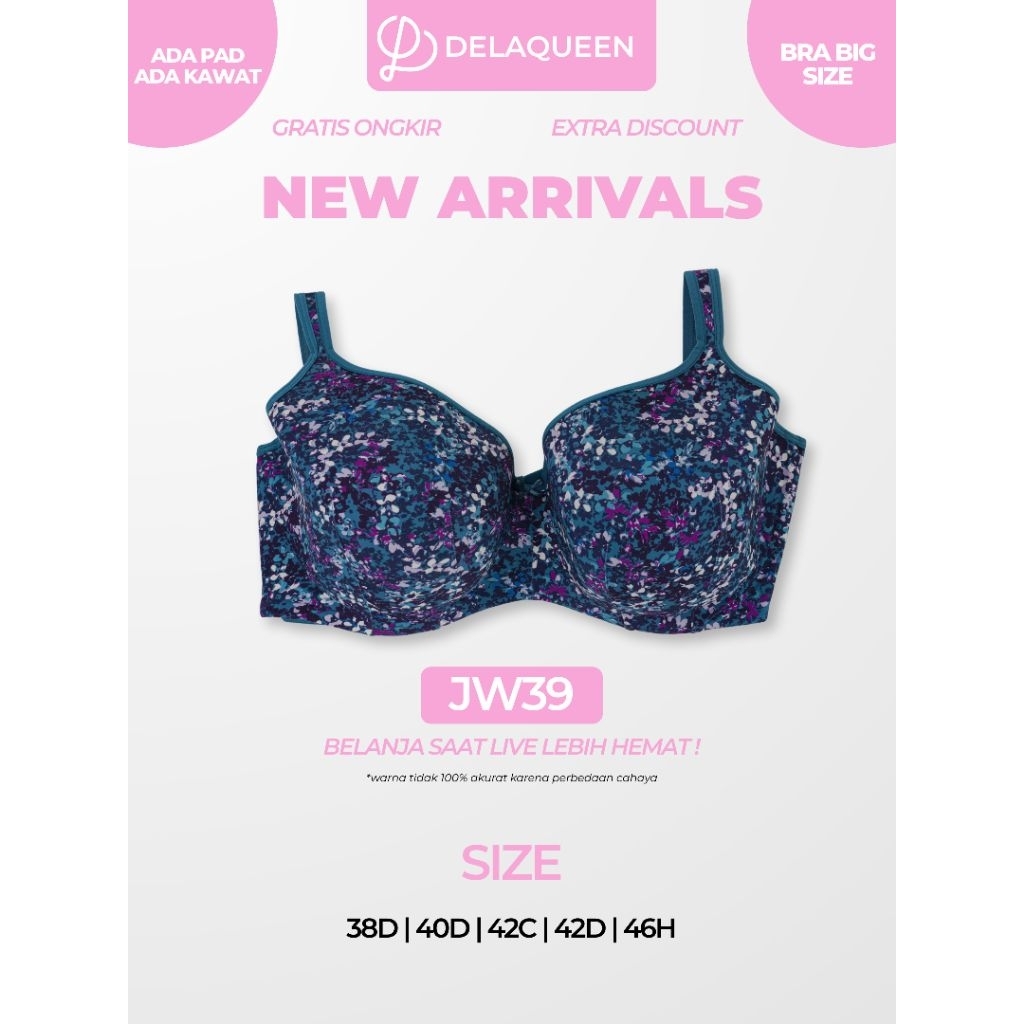Delaqueen | Bra Big Size Bra Jumbo Bh Big Size 38D 40D 42C 42D 46H JW39
