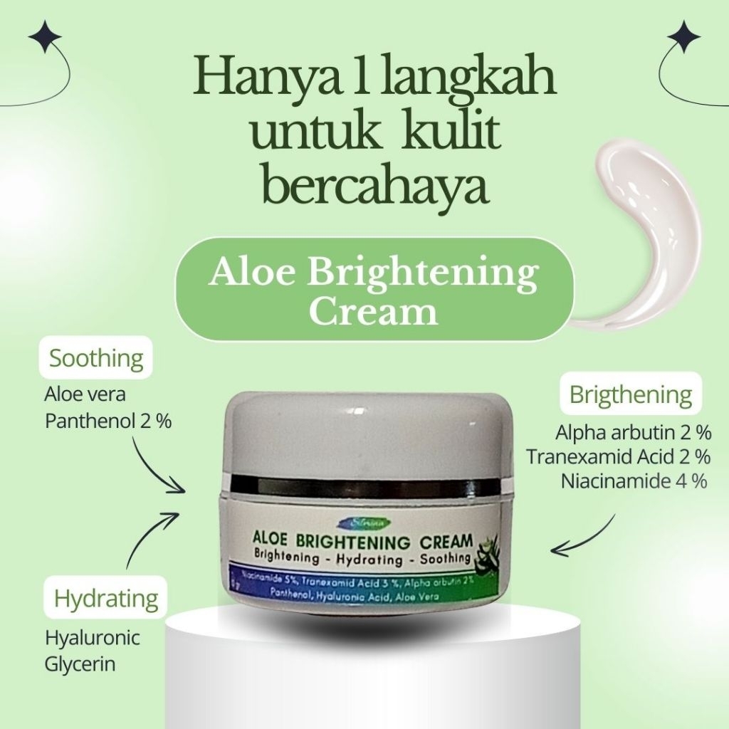 Aloe Brightening cream 3 in 1, brightening-hydrating-soothing