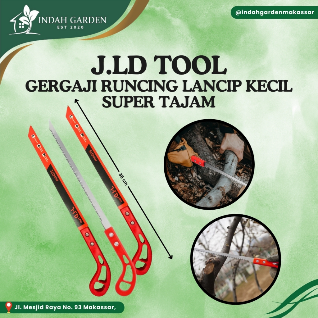 JLD Gergaji Runcing Lancip Kecil Super Tajam - Gergaji Bonsai - Kecil Lancip Gergaji Potong Kayu, Po