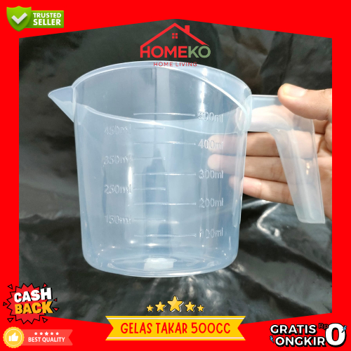 HK Gelas Takar Plastik 500 cc / Gelas Takar 500 ml Serbaguna untuk Air Beras Multifungsi